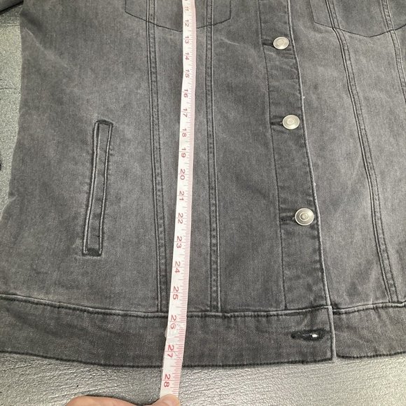 DC Men’s Denim Jean Jacket Charcoal Matt Black Unisex Adult Size X 99% Cotton - Picture 12 of 12